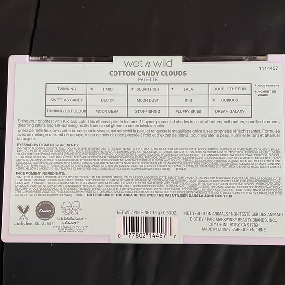 Wet n Wild Little Twin Stars Cotton Candy Clouds Artistry Palette - Picture 5 of 7